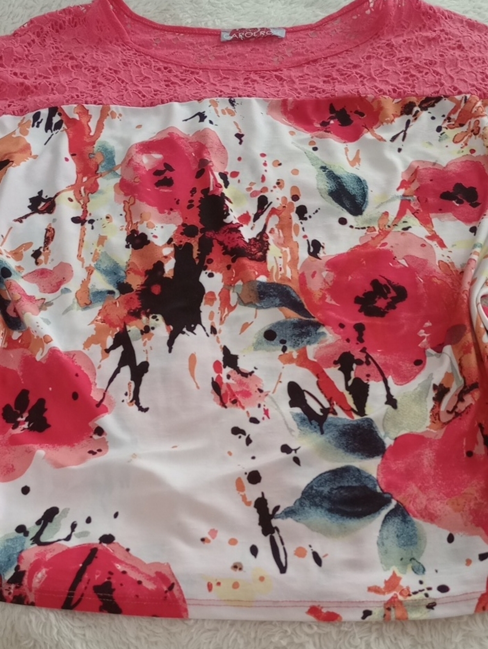 🌺 Bundle Only CAROL ROSE Mixed Pink & Black Women's Floral Top